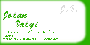 jolan valyi business card